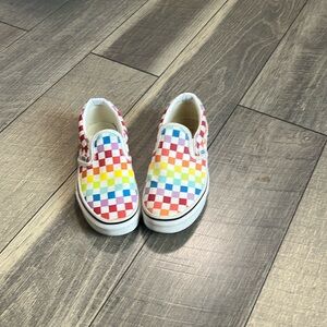 Vans rainbow slip-on shoes